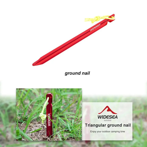 Widesea 4pc Camping Tent Pegs Stakes for Hard Snow - Essential Outdoor Gear for Adventures