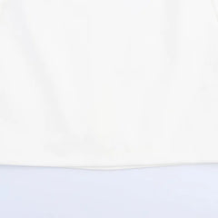 MUJER White Backless Halter Mini Dress