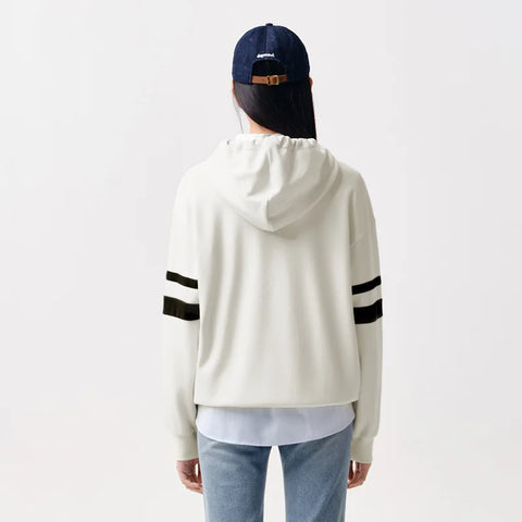 Semir Dames Letter Print Losse Drop Schouder Hoodie