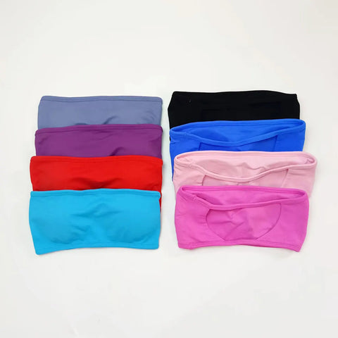 NCLAGEN Backless Bandeau Sports Bra - Stylish Seamless Yoga Crop Top for Women