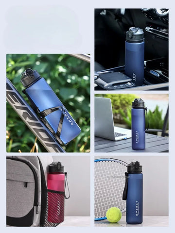 750ml Motivational Water Bottle with Straw - Large Capacity Leakproof Jug for Gym Travel and Outdoor Sports