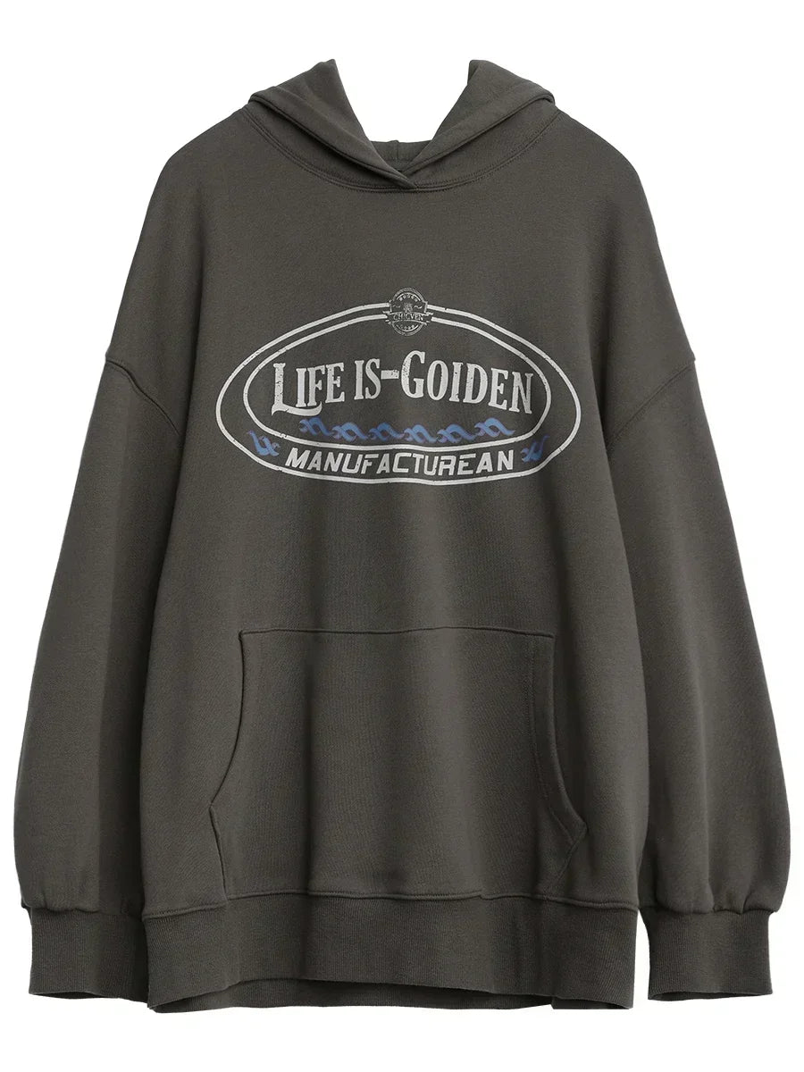 CHIC VEN Women Retro Hooded Sweatshirt