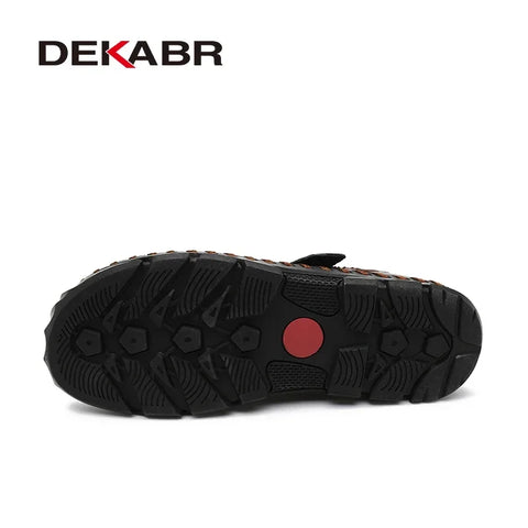 DEKABR Herren-Freizeitsandalen aus Leder 