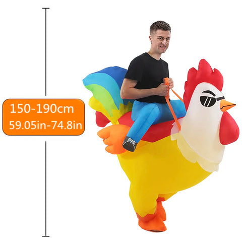 Colorful Rooster Inflatable Costume for Parties