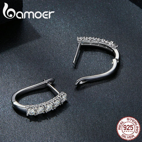 BAMOER 1.0CT Moissanite Creolen – 925 Sterling Zilver 