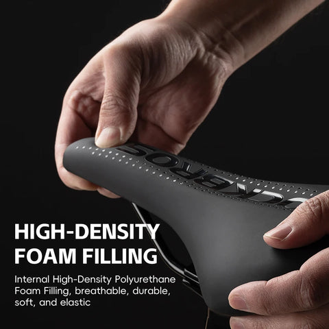 ROCKBROS Comfortable Cycling Saddle – Shock Absorption & Wear-Resistant PU Leather Cushion