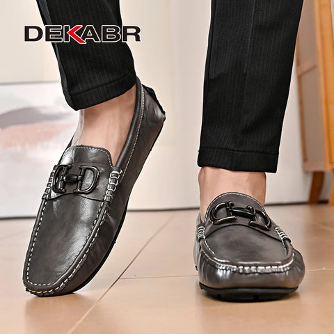 DEKABR Heren Casual Loafers - Instappers van Echt Leer