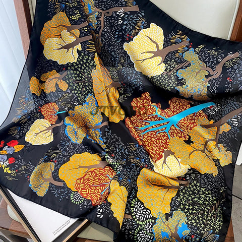Elegant 70x70cm Silk Feeling Scarf