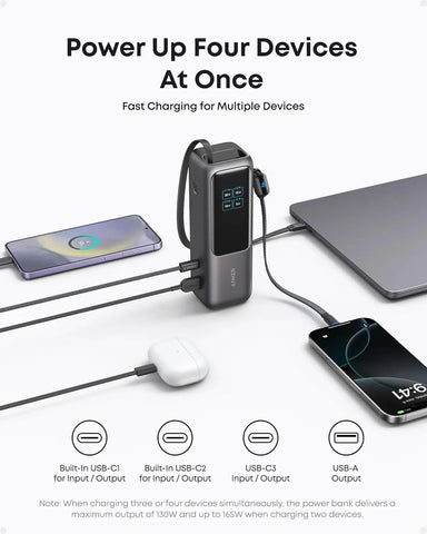 Anker Laptop Power Bank – 25000mAh 100W Triple USB-C Charging