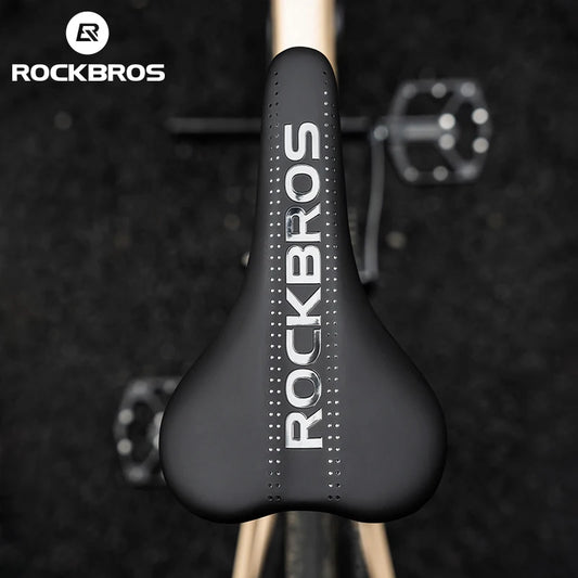 ROCKBROS Comfortable Cycling Saddle – Shock Absorption & Wear-Resistant PU Leather Cushion