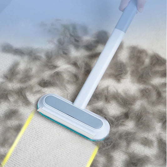 3 in 1 Pet Hair Remover Brush - Long Handle Window Cleaning Tool for Cat & Dog Fur