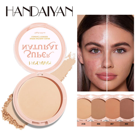 8 Color Matte Face Pressed Powder - 24 Hour Oil Control & Waterproof Foundation