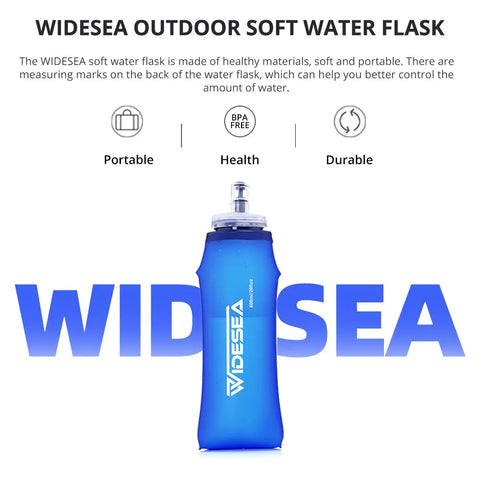Widesea 600ml Soft Water Bottle - Portable Hydration Pack for Outdoor Sports