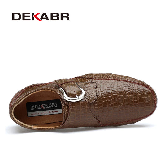 DEKABR Große Herren-Loafer, handgefertigt, echtes Leder 