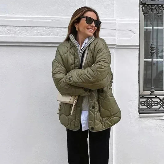 MUJER 2025 gewatteerde jas voor dames - warme winterparka's met lange mouwen