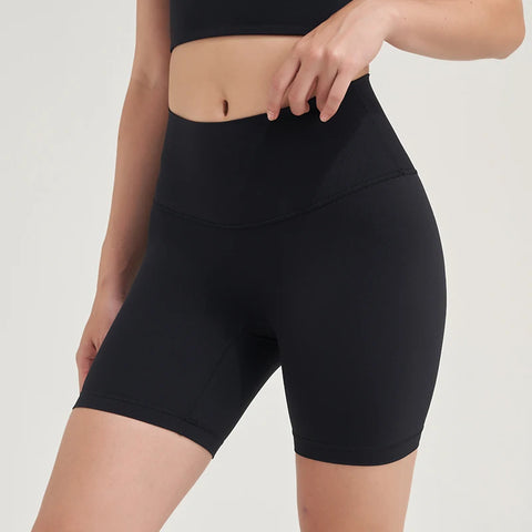 SOISOU Ribstof Yoga Shorts met Hoge Taille voor Dames