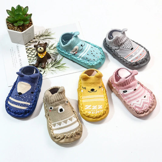 Baby Socks Slippers with Rubber Soles
