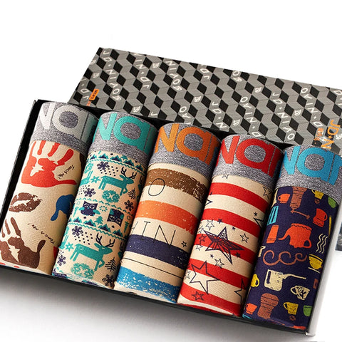 4-delige katoenen boxershorts voor heren