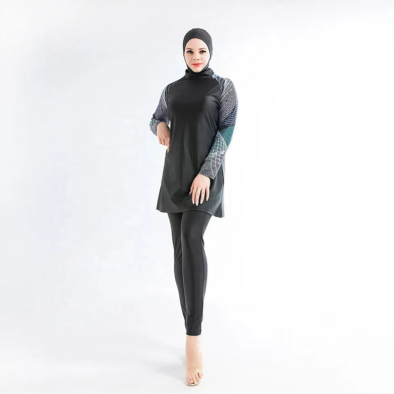 3-Piece Plus Size Modest Burkini Swim Set