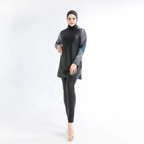 3-delige plus-size bescheiden burkini zwemset
