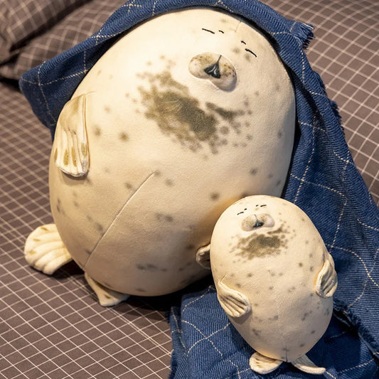 Squishy Seal Pillow – 20–60cm Chubby 3D Plush Sea Lion Doll for Kids’ Sleeping & Gifts