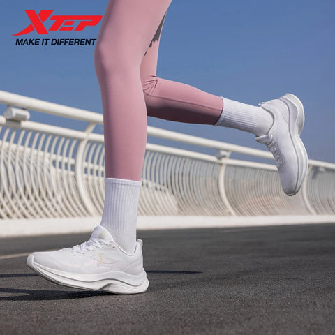 Xtep Women's Running Shoes - Comfortable Lightweight Sports Shoes with Breathable Mesh and Cushioning