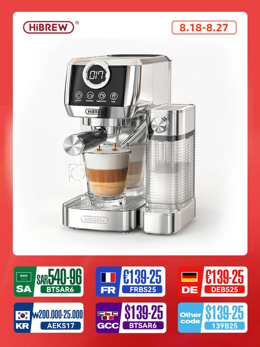 HiBREW 3 in 1 Semi Automatic Coffee Machine