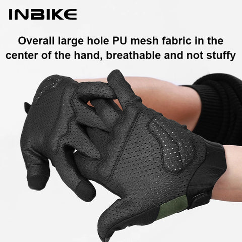 INBIKE MTB-fietshandschoenen - Hoge elasticiteit, volledige vinger, touchscreen, fietsaccessoires