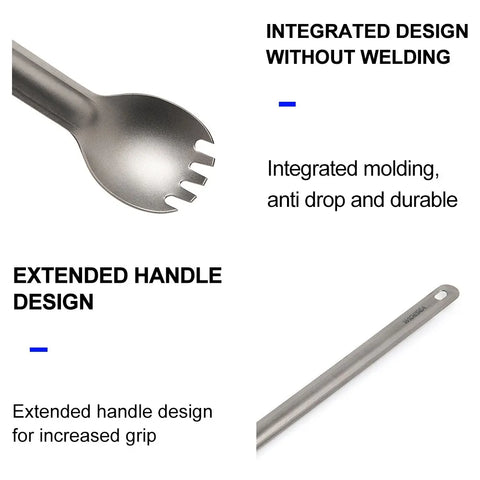 Widesea Camping Titanium Spork - Lightweight Fork and Spoon for Outdoor Adventures