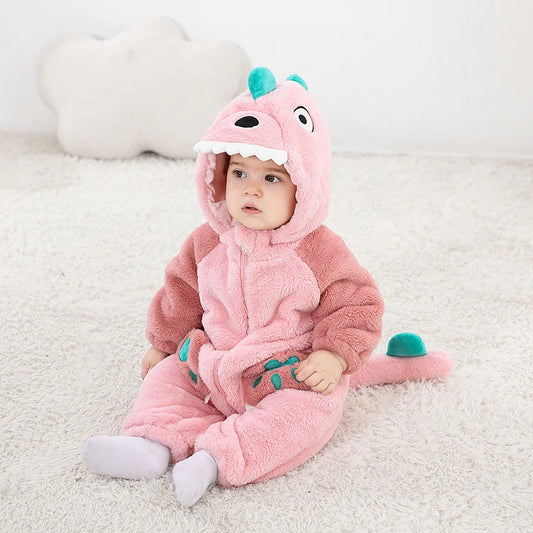 Lovely Dinosaur Newborn Baby Girl Jumpsuit