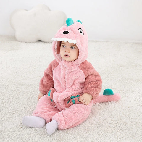Lovely Dinosaur Newborn Baby Girl Jumpsuit