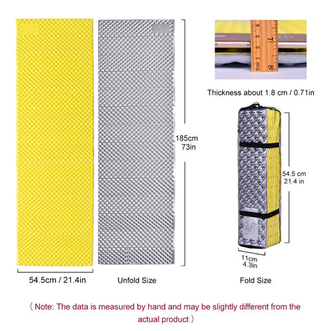 Widesea Portable Camping Mat - Waterproof Foam Sleeping Pad for Travel and Trekking