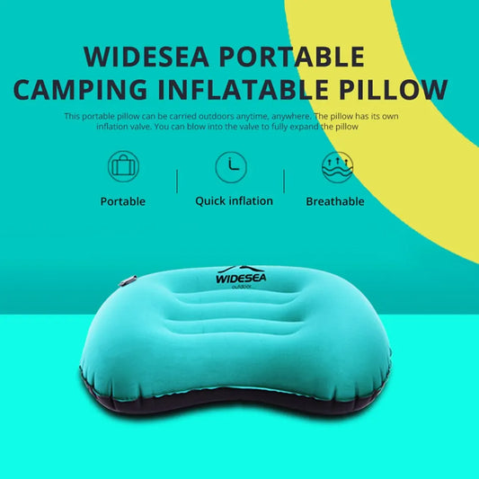 Widesea Portable Inflatable Pillow - Compact Camping Air Cushion for Outdoor Comfort