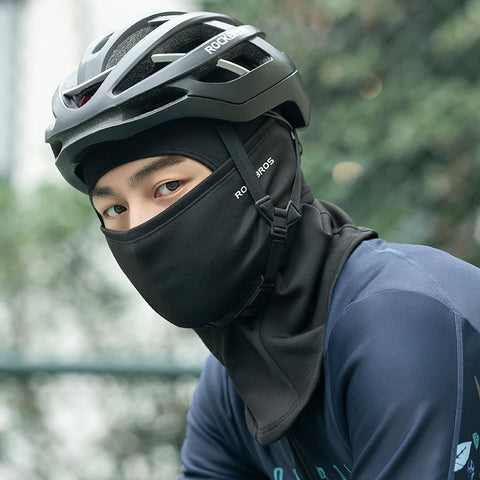 ROCKBROS Winterfietsmasker - Fleece thermisch winddicht gezichtsmasker voor skiën en buitensporten