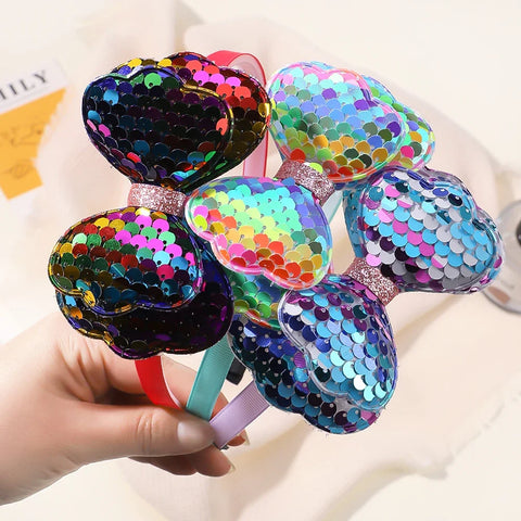Lovely Kids Hair Band - Colorful Flower Shape Hair Hoop with Dopamine Glitter