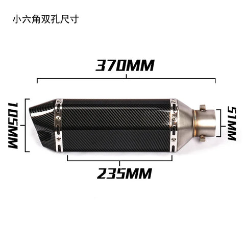 51mm Escape Moto Tube Motorfiets Uitlaatdemper met Db Killer 