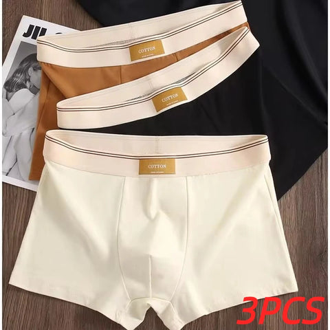 3Pcs Men's Comfortable Cotton Boxer Shorts