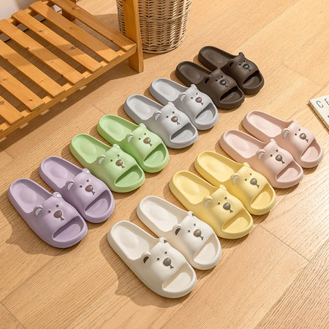 EVA Unisex Cute Bear Cartoon Home Slippers