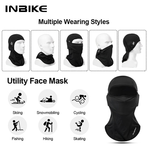 INBIKE Zomerkoelend Fietsgezichtsmasker - Zonbeschermende Nekwarmer voor Mannen en Vrouwen 