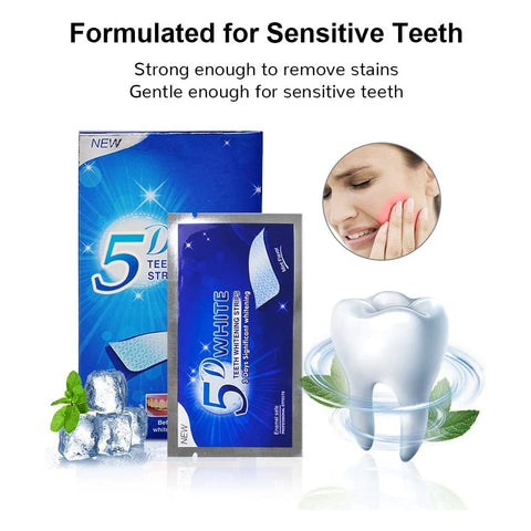 5D Teeth Whitening Strips - Effective Home Use Whitening Kit