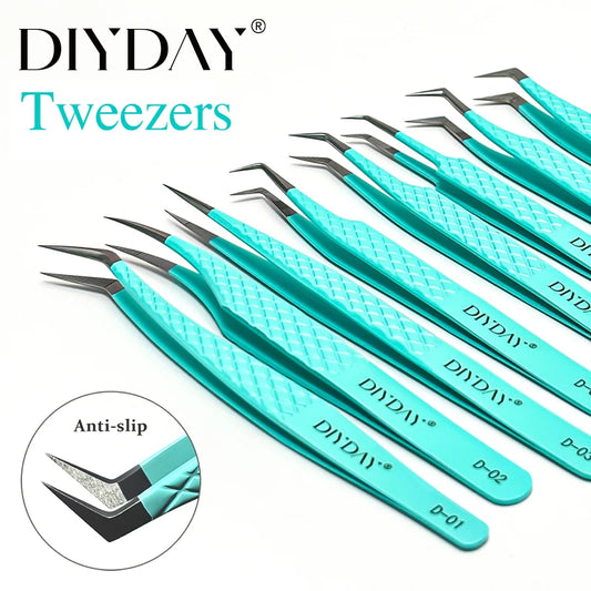 DIYDAY Anti-Slip Tweezers for Eyelash & Eyebrow