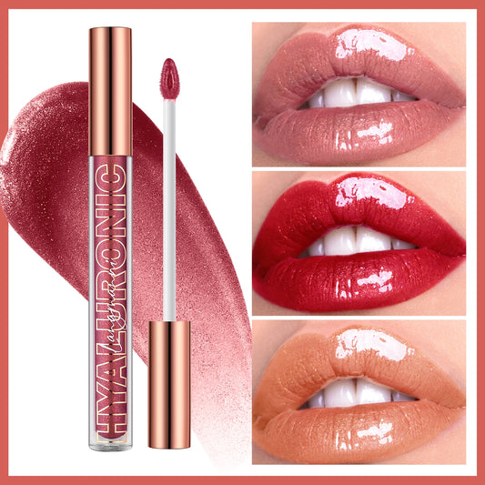 Hyaluronic Acid Lip Gloss - 8-Color Shimmering Lip Tint