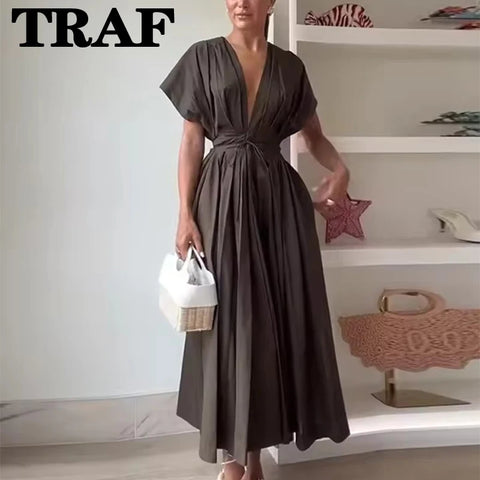 TRAF Vintage Casual Chic Dress
