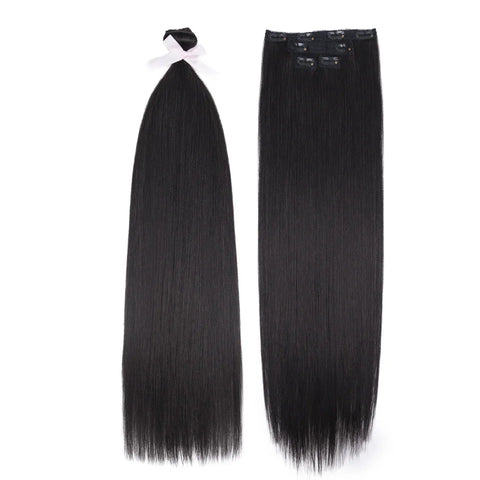 FASHION IDOL 8 Clips In Hair Extensions - Lang Steil Blond 60CM