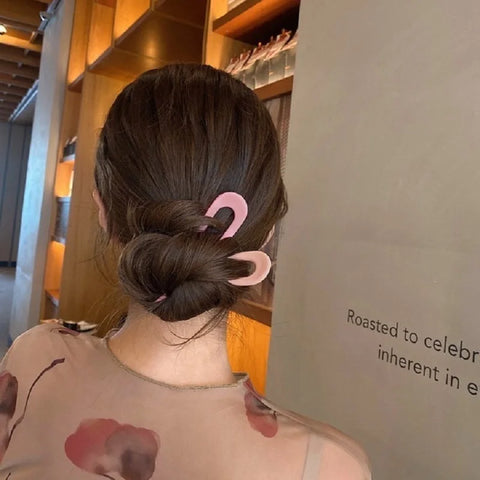 Fashion Candy Color Hair Sticks for Women - Elegant U Shape Hair Clips & Pins
