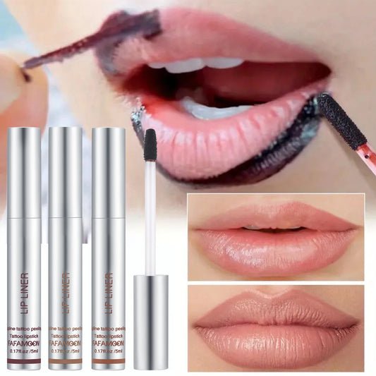 6 Color Waterproof Lip Liner Peel Off Tattoo Lip Gloss - Long Lasting Matte Lip Tint