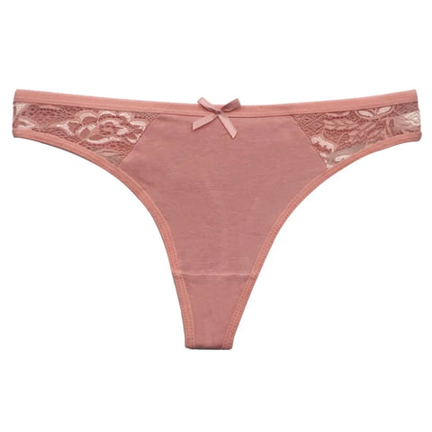 5 PCS/Set Cotton Thong Women Underwear - Sexy Lace Panties