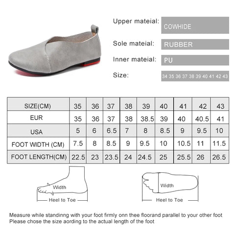 AIYUQI Women's Genuine Leather Flat Shoes