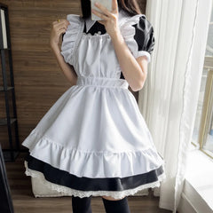 Gothic Lolita Anime Maid Cosplay Costume for Women