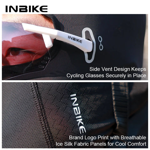 INBIKE Zomerfiets-koelmasker - UV-blokkerend racefietsmasker met Ice Silk-technologie